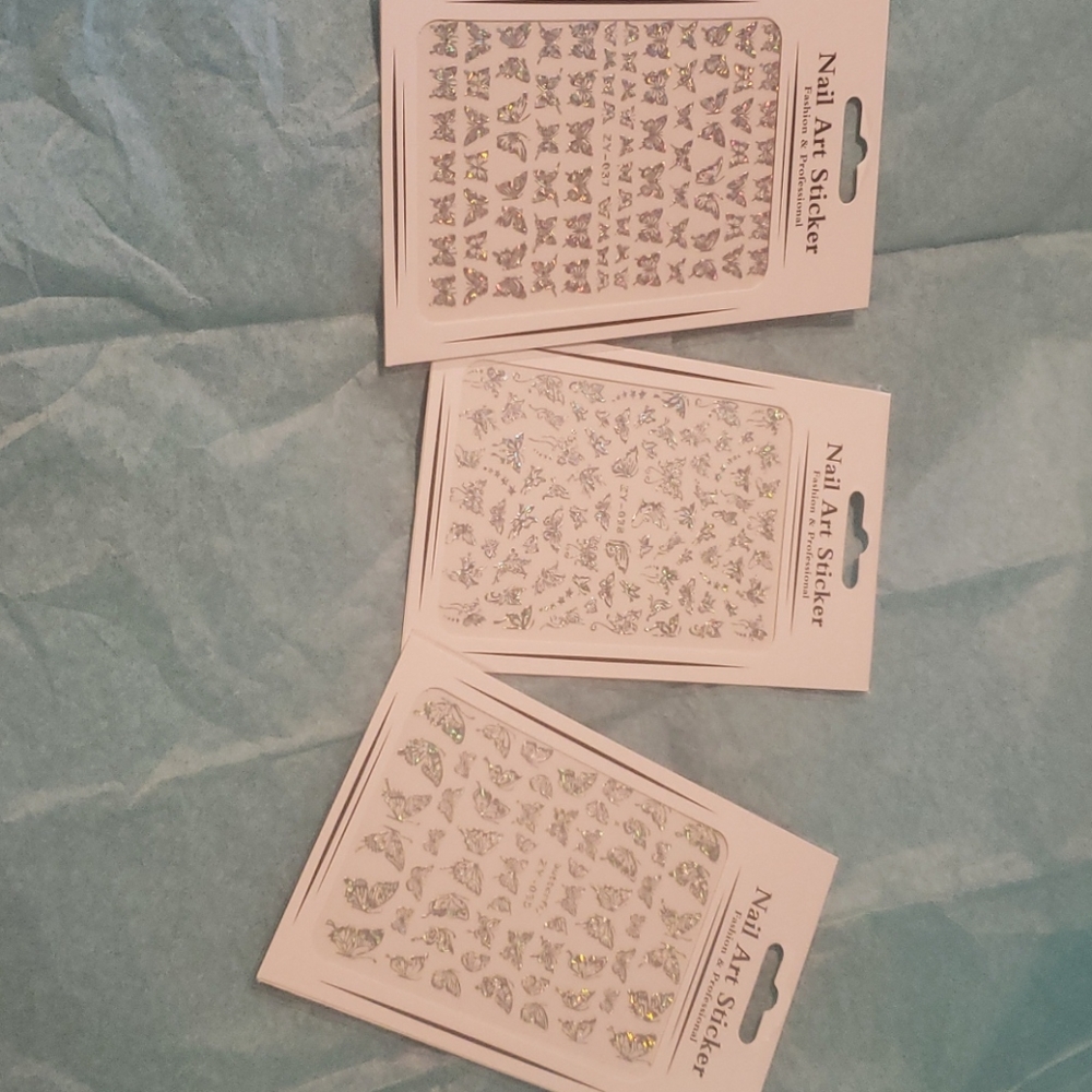 Silver Nail Art Stickers